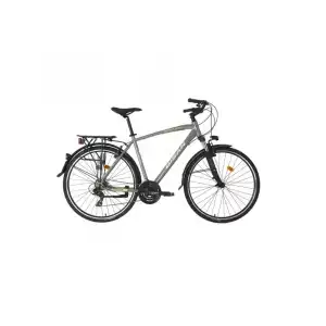 BİSAN TRX 8100 CITY ERKEK ŞEHİR BİSİKLETİ 56CM V 28 JANT 21 VİTES AÇIK METALİK GRİ YEŞİL BEYAZ