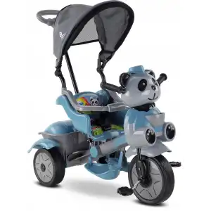 BABYHOPE 127 LITTLE PANDA ÜÇ TEKER KONTROLLÜ BEBEK BİSİKLETİ PETROL MAVİSİ