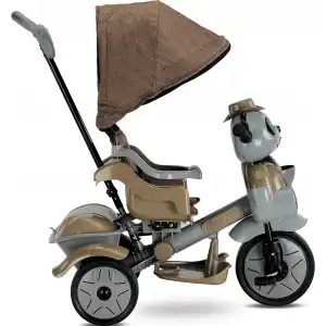 BABYHOPE 127 LITTLE PANDA LÜKS ÜÇ TEKER KONTROLLÜ BEBEK BİSİKLETİ KAHVE