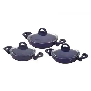 VIVALDI HİTİT GRANİT 6 PARÇA OMLET-SAHAN  SETİ MAVİ  N022