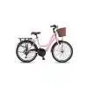 ÜMİT 2410 ALANYA SEPETLİ KADIN ŞEHİR BİSİKLETİ V 24 JANT 21 VİTES TOZ PEMBE