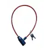 KRTL SOSİN BİSİKLET KİLİT İNCE HALAT 6MMX63CM ANAHTARLI KRTL-0145 KIRMIZI