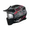 SWAY HELMET FS-X2 SW 726X TOKYO TROOPER MODÜLER KASK L BEDEN SİYAH KIRMIZI