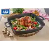 EDA COOKWARE DÖKÜM KARE ÇAT ÇOK AMAÇLI TEPSİ 36 CM SİYAH ZK-951