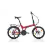 BIANCHI ADHOC KATLANIR BİSİKLET 380H MD 20 JANT 21 VİTES TOURNEY KIRMIZI GRİ