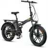 MOSSO IGNERA-RR ELEKTRİKLİ KATLANIR BİSİKLET 420H HD 20 JANT 7 VİTES MAT SİYAH LIME