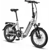 MOSSO KRONOS ELEKTRİKLİ KATLANIR BİSİKLET 390H HYD 20 JANT 7 VİTES SİLVER
