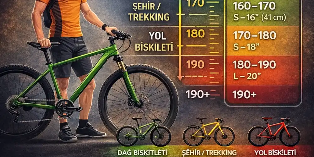 Boyuma Göre Bisiklet Kadro Boyu Tablosu