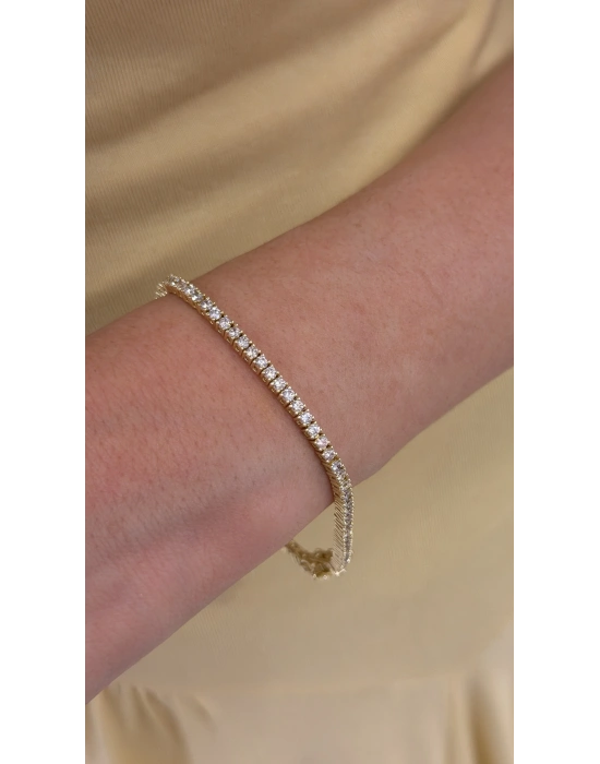 2 mm Döküm Gold Su Yolu Bileklik(18cm)