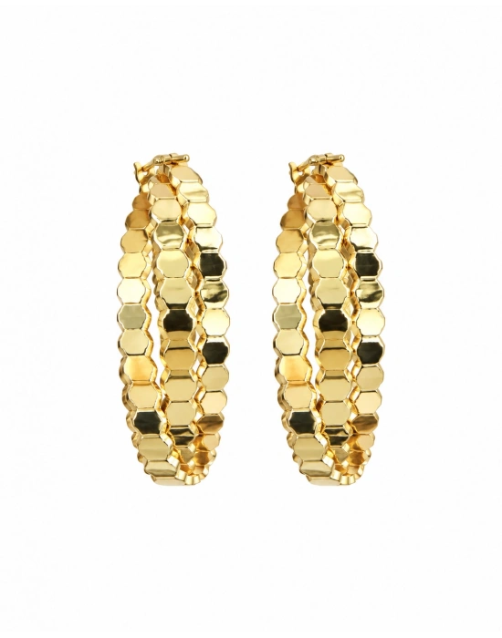 3lü Sarmal Gold Halka Küpe
