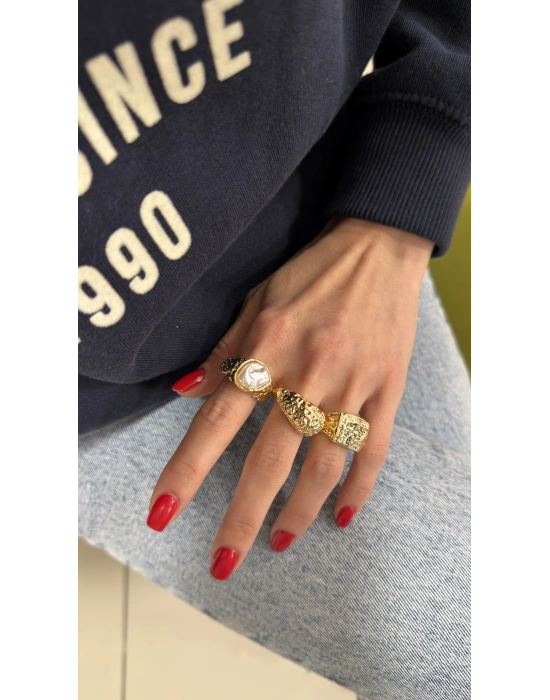 3’lü Set Yüzük İnci Detay