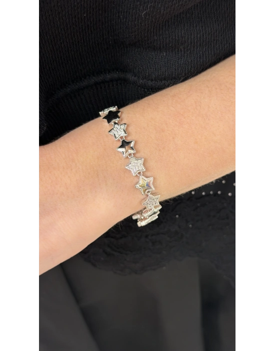 Sıralı Yıldız Figürlü Bileklik(20cm-Uzatma kısmı ile birlikte)