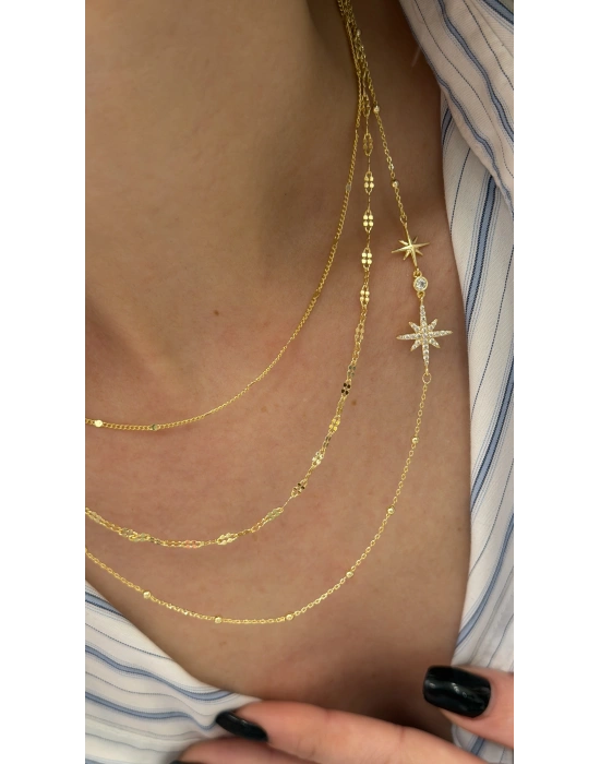 Kutup Yıldızı Figürlü 3’lü Kolye(40-44-48cm)