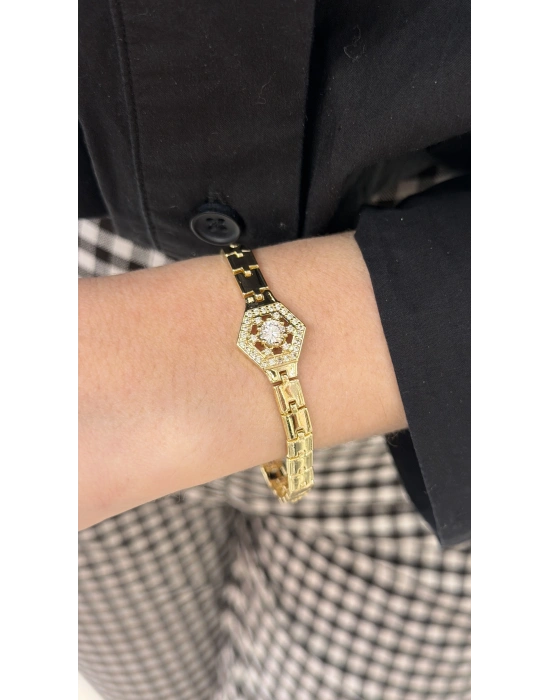 Altıgen Taş Detay Bileklik(19 cm)