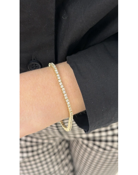 Döküm Su Yolu Bileklik 2mm(18 cm)Gold