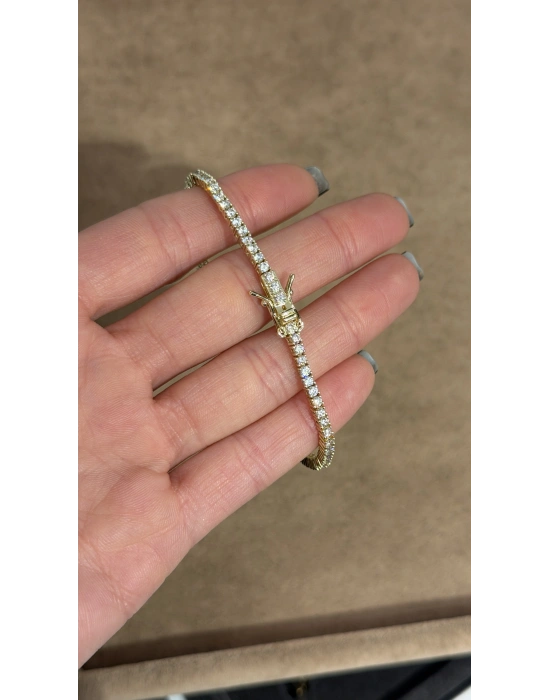 Döküm Su Yolu Bileklik 2mm(18 cm)Gold