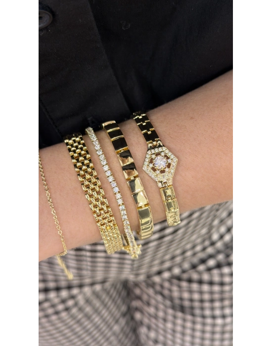 Döküm Su Yolu Bileklik 2mm(18 cm)Gold