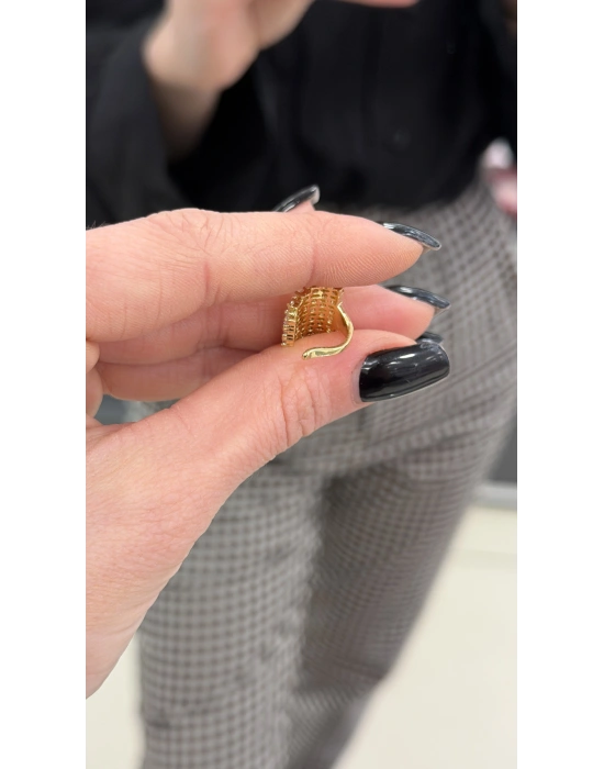 Full Taş İşleme Kıkırdak Küpe