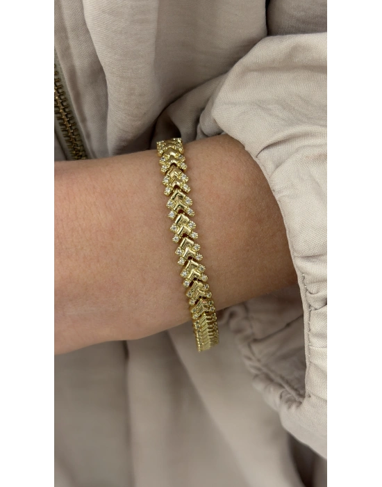 Taşlı Ok Bileklik(20cm)