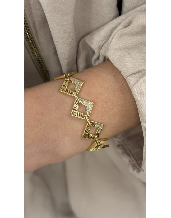 Özel Seri Üçgen Figür Bileklik(19cm)