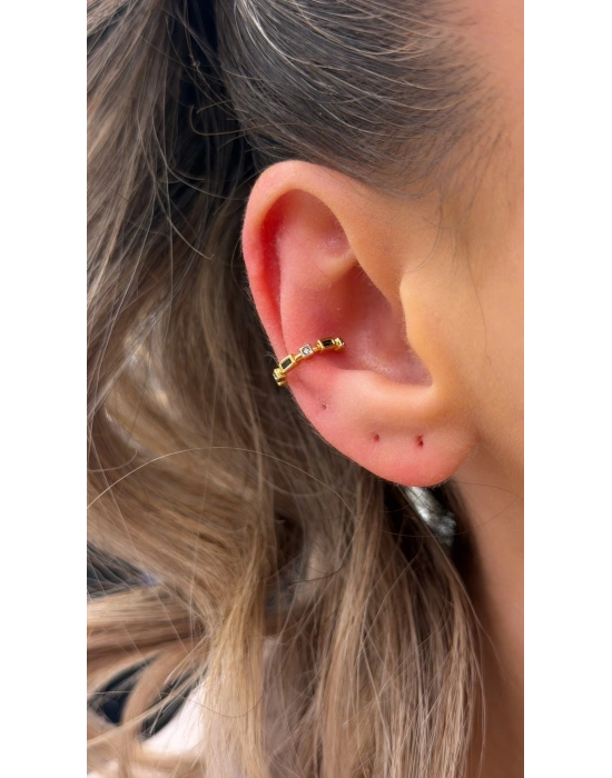 Renkli Minimal Taş Kıkırdak Küpe