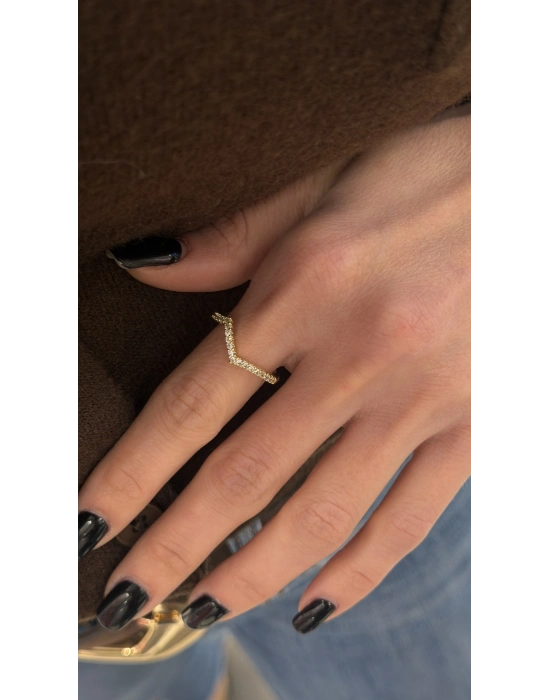 Tek Sıra Zikzak Su Yolu Ayarlanabilir Yüzük