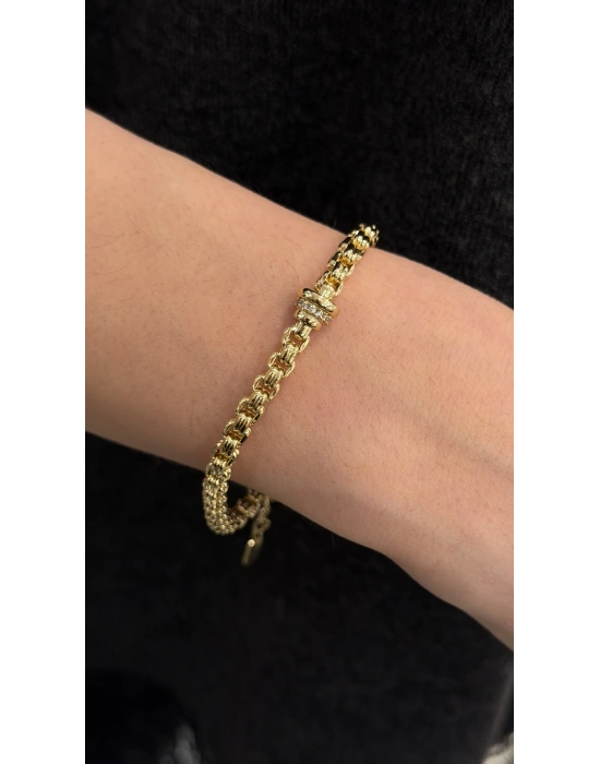 Orta Taş Detay Kuyumcu Model Bileklik(17cm)