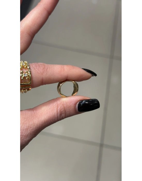 Dalga Detay Kalın Kıkırdak Küpe