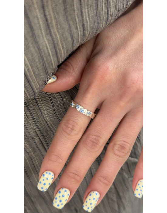 Gümüş Eskitme Model Ayarlanabilir Yüzük