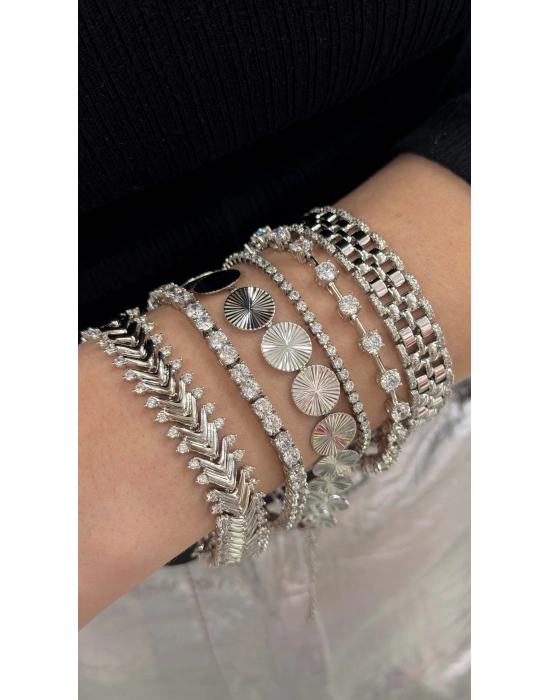 3mm Döküm Su Yolu Gümüş Bileklik (19 cm )