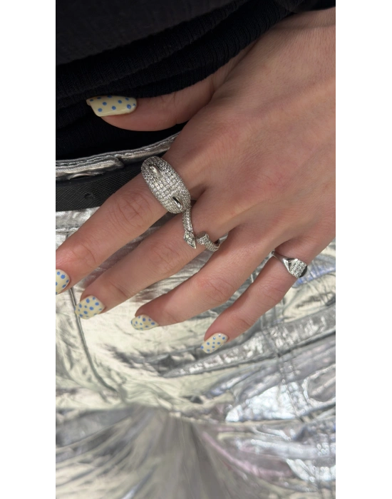 Çivi Model Gümüş Renk Yüzük