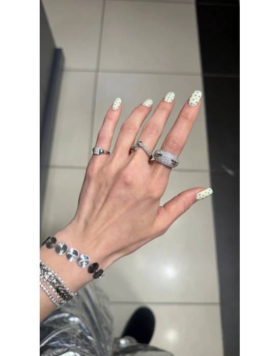 Çivi Model Gümüş Renk Yüzük