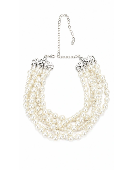 Altı Sıra Kalın Choker Kolye(30cm- uzatma dahil 46cm)