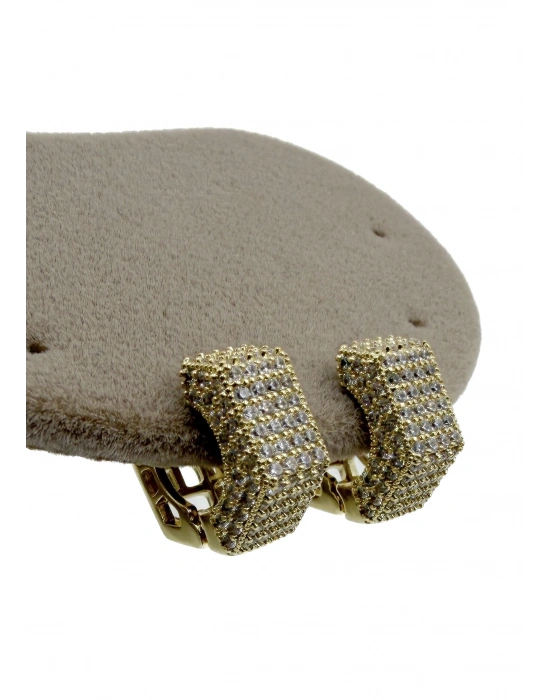 Beşgen Köşeli Taş Kaplama Küpe