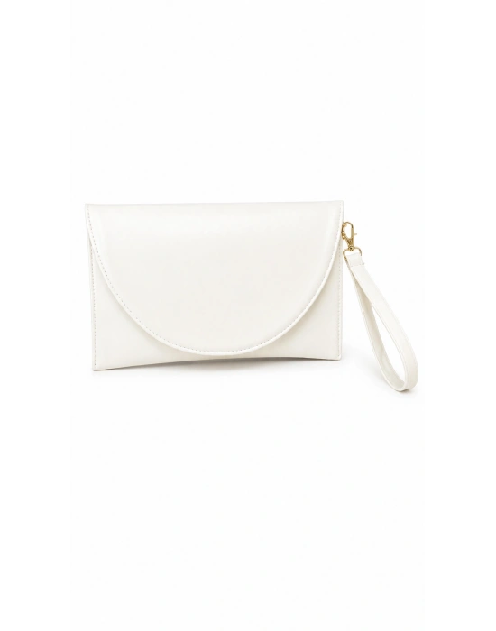 Beyaz Kadın Clutch & Portföy Çanta