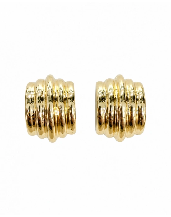 Bombe Model Büyük Gold Kadın Küpe