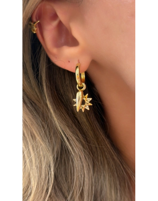 Charmlı Gold Küpe