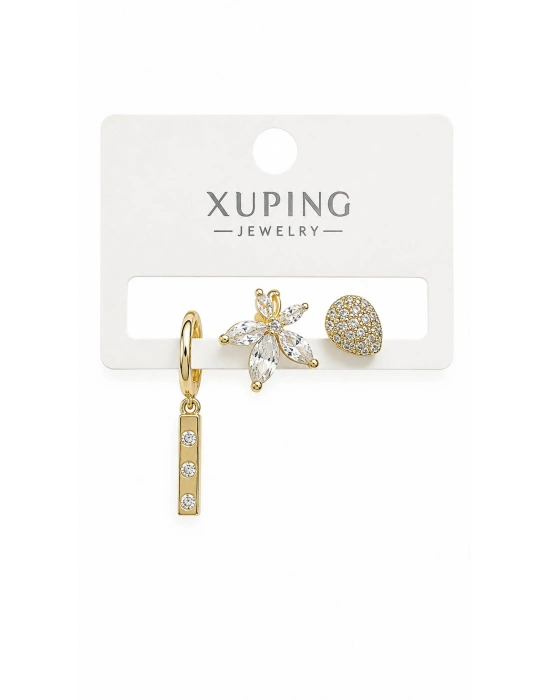 Çiçek Figür 3’lü Set Küpe