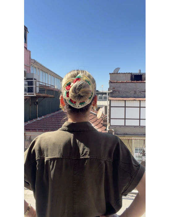 Çilek Motif Simit Toka