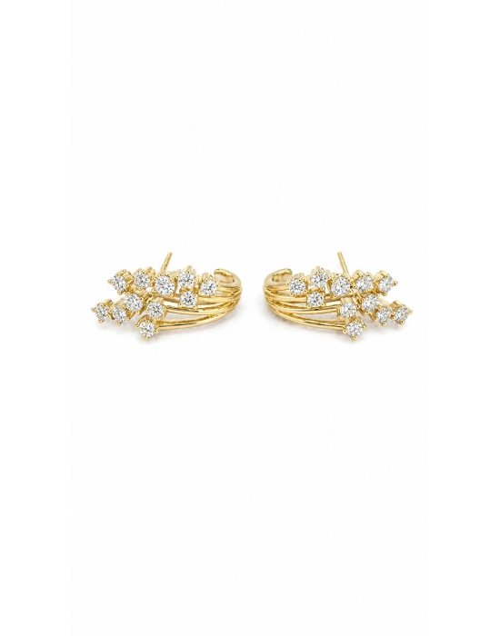Çoklu Görünüm Tasarım Gold Kadın Küpe