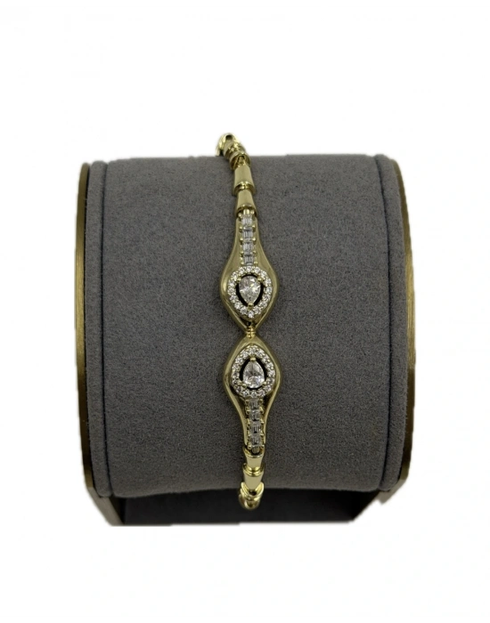 Damla Figür Zirkon Taş Detay Bileklik(18 cm)