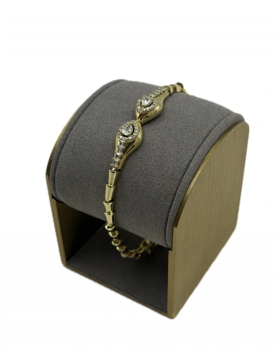 Damla Figür Zirkon Taş Detay Bileklik(18 cm)