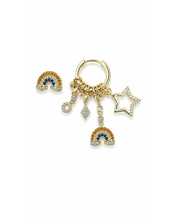 Gökkuşağı Charm Küpe