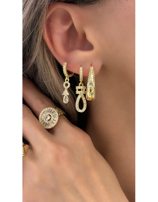 Gold 6lı Set Küpe