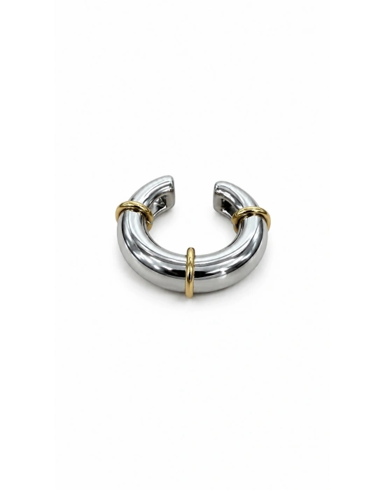 Gold-Gümüş Boru Ear Cuff