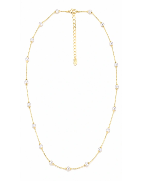 Gold İnci Kolye (51cm-uzatma dahi 57cm)