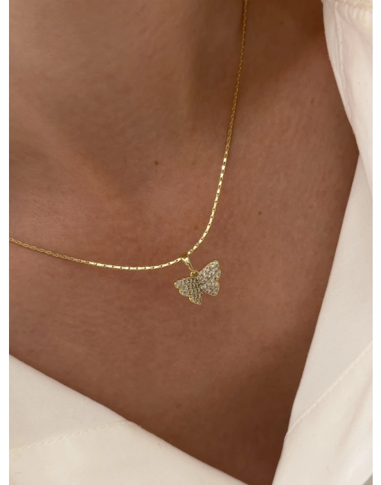 Gold Kelebek Kolye Ucu