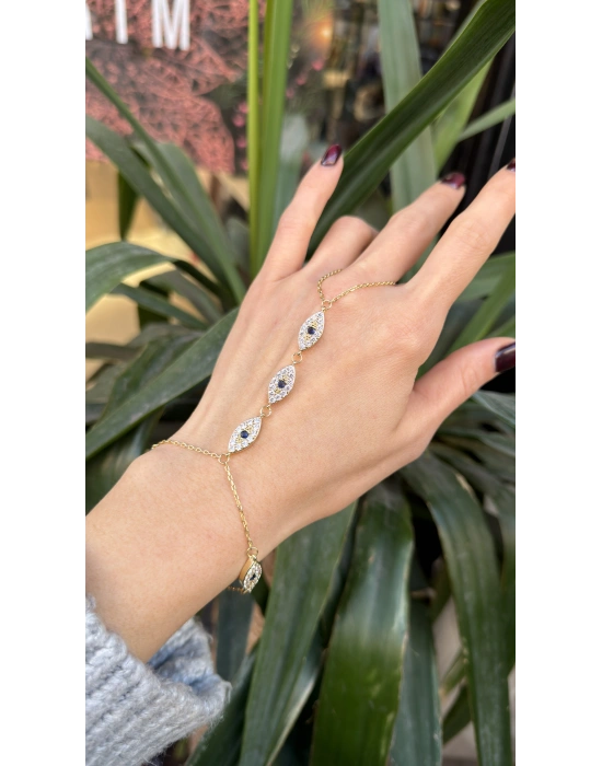 Göz Figür Taş Detay Zincir Şahmeran