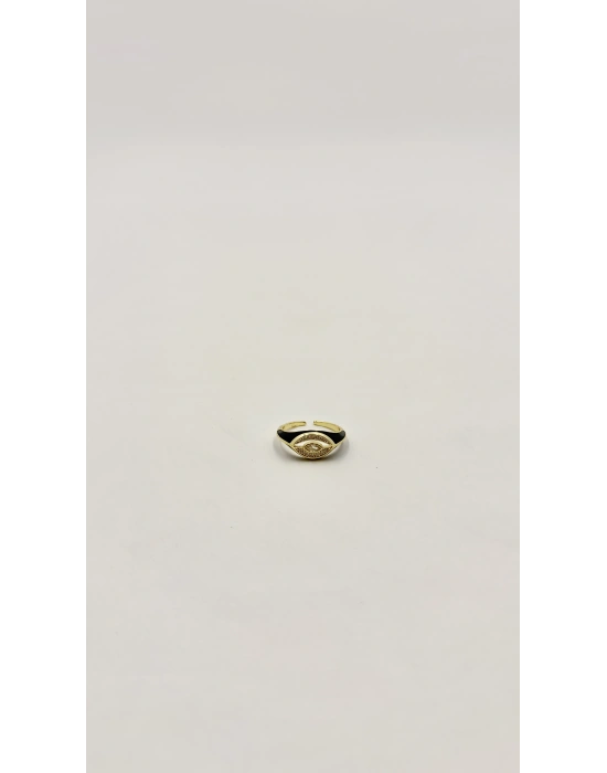 Göz Figürlü Taş Detay Siyah Zara Yüzük