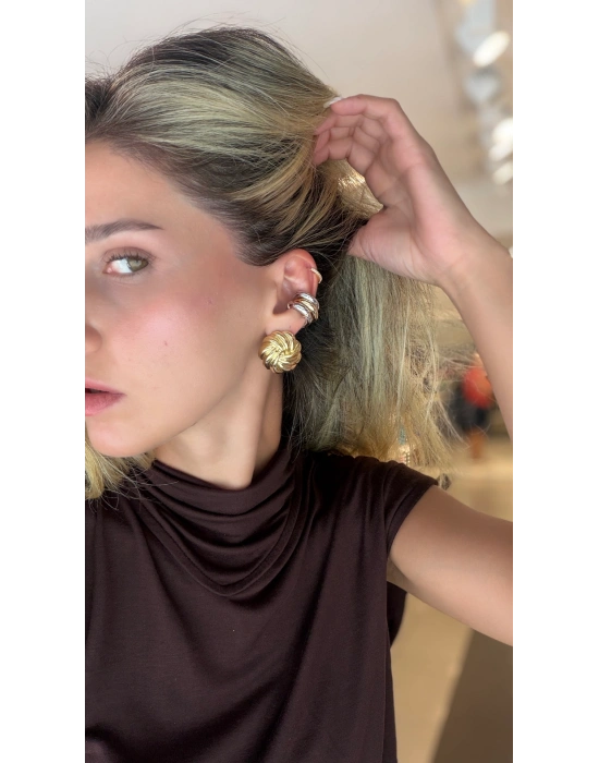 Gümüş Boru Ear Cuff